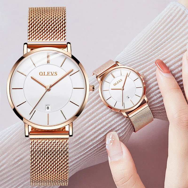 OLEVS Luxury ladies bracelet quartz watch ladies mesh strap watch ladies sportswear rose gold watch clock Relogio Feminino 
OLEVS Luxury ladies bracelet quartz watch ladies mesh strap watch ladies sportswear rose gold watch clock Relogio Feminino