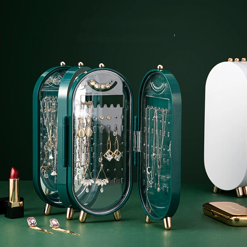 Jewelry Organizer Hd Mirror Folding Screen Jewelry Storage Box Earrings Shelf Earrings Storage Rack Transparent Display Holder
Jewelry Organizer Hd Mirror Folding Screen Jewelry Storage Box Earrings Shelf Earrings Storage Rack Transparent Display Holder