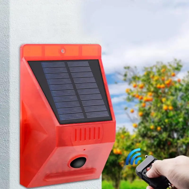 Solar Alarm Light IP65 Waterproof Remote Control Anti-animal Flash Warning Security Sound Spotlight Emergency Lamp Lantern
Solar Alarm Light IP65 Waterproof Remote Control Anti-animal Flash Warning Security Sound Spotlight Emergency Lamp Lantern