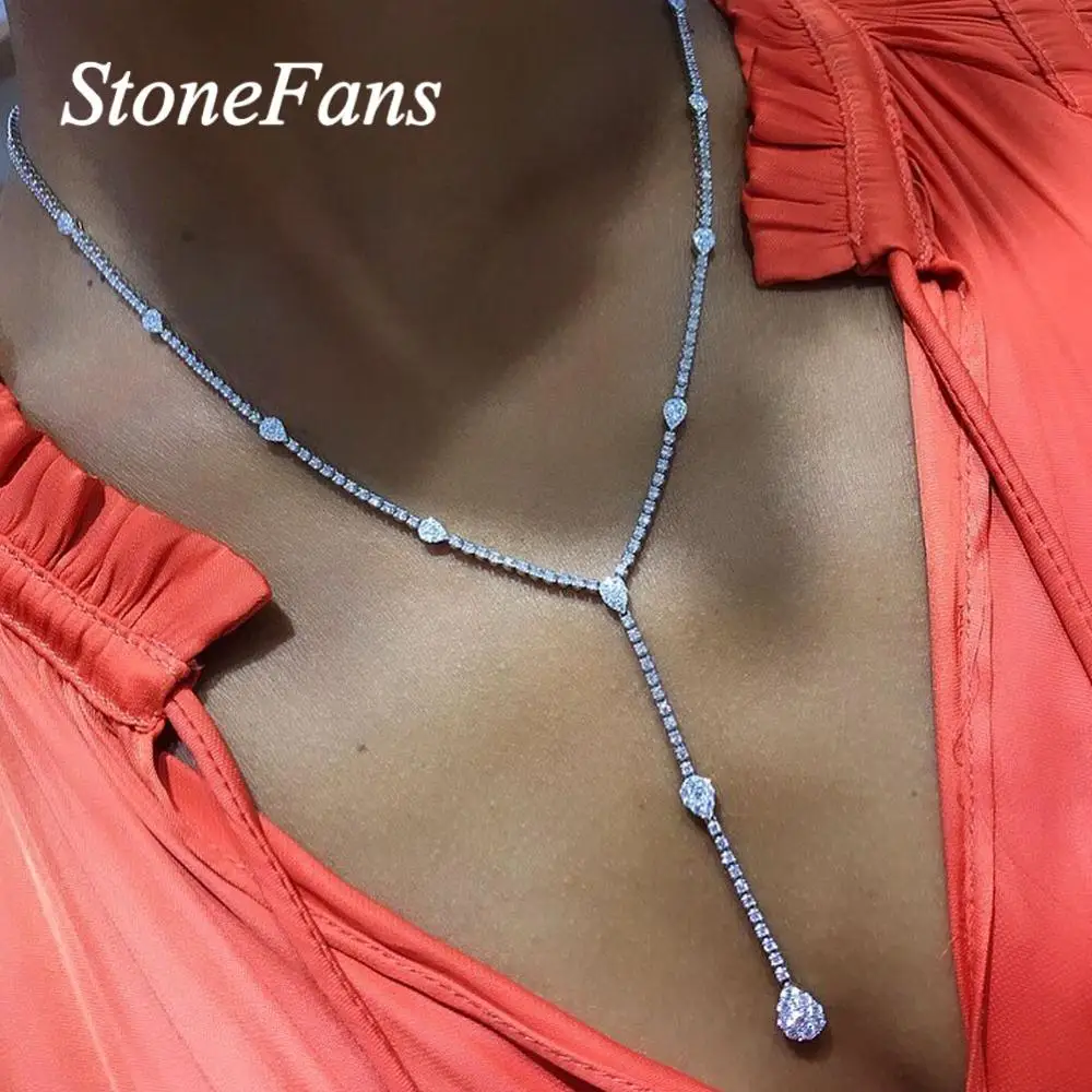 Stonefans New Fashion Long Tassel Necklace Rhinestone Chain Choker for Women Statement Chunky Y Necklace Chain Crystal Jewelry
Stonefans New Fashion Long Tassel Necklace Rhinestone Chain Choker for Women Statement Chunky Y Necklace Chain Crystal Jewelry