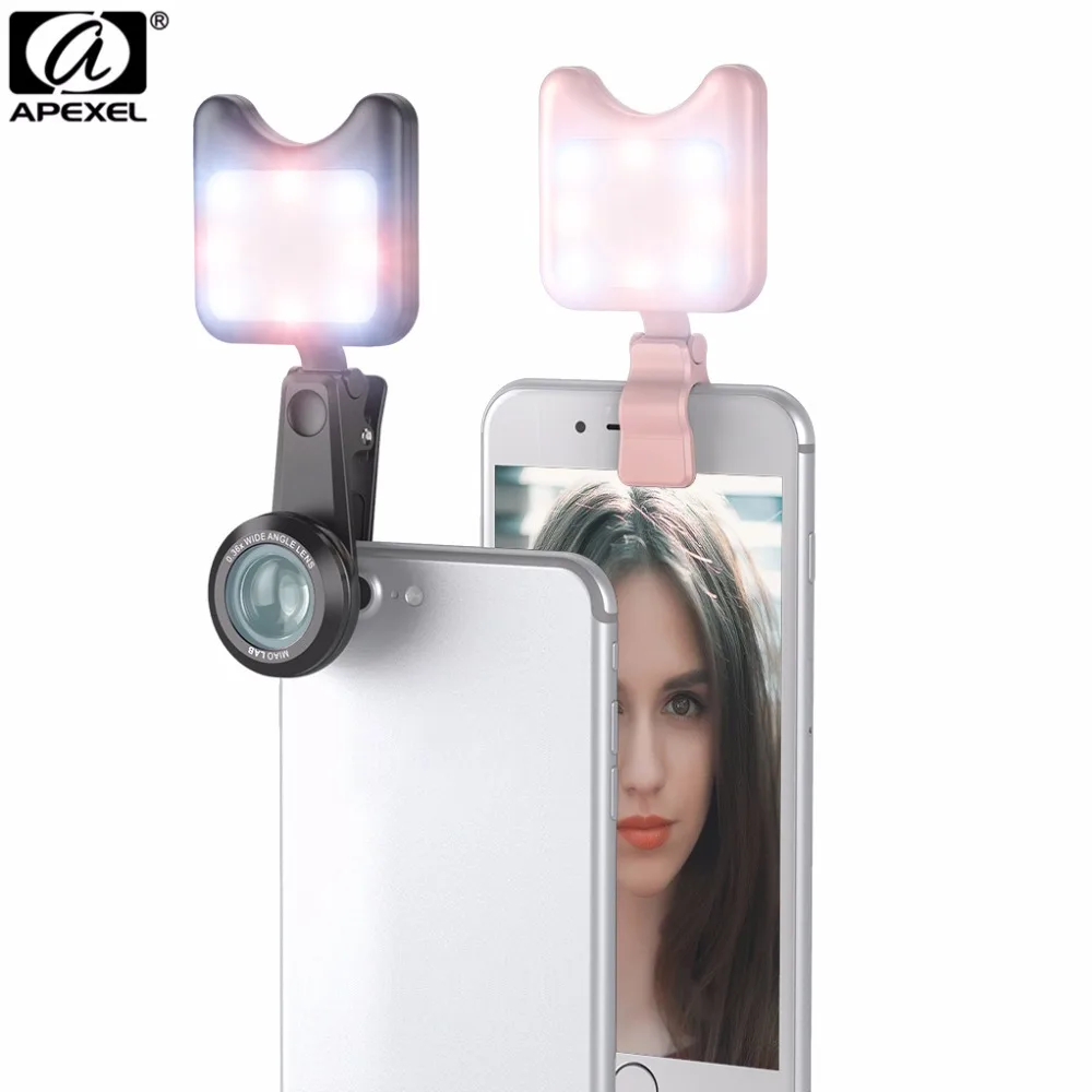 APEXEL Phone Camera Lens with Led Flash Fill Light Adjustable Brightness,Wide Angle Lens,15X Macro Lens for iPhone Samsung Phone
APEXEL Phone Camera Lens with Led Flash Fill Light Adjustable Brightness,Wide Angle Lens,15X Macro Lens for iPhone Samsung Phone