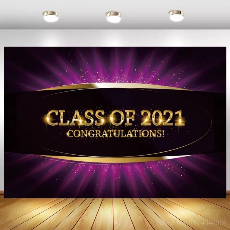 Class Of 2021 Congratulations Party Backdrop Vinyl Wall Poster Dark Purple Light Glow Back To School Background Photography
Class Of 2021 Congratulations Party Backdrop Vinyl Wall Poster Dark Purple Light Glow Back To School Background Photography