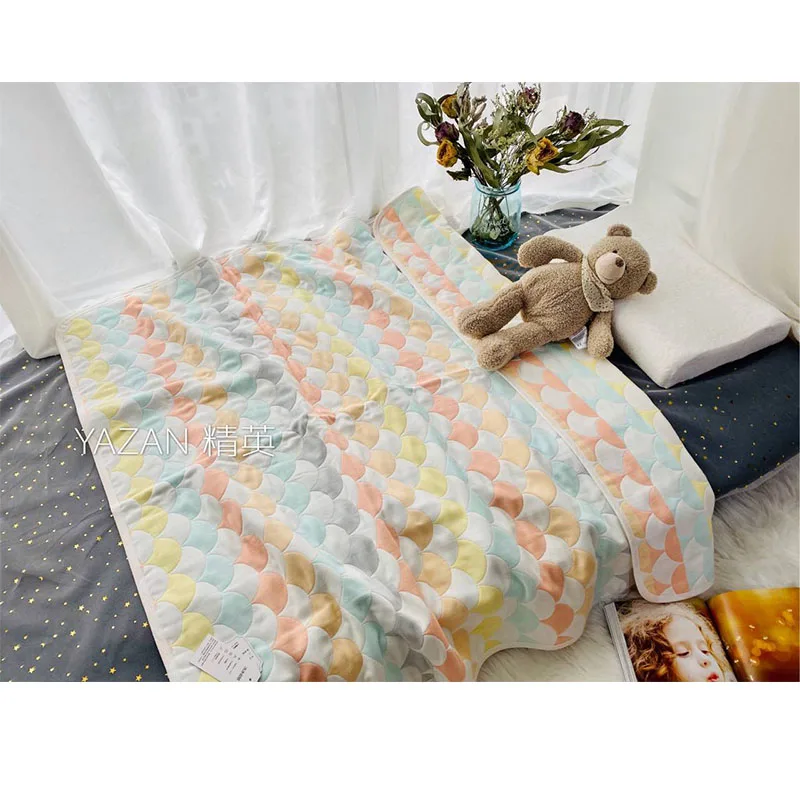 Yazan 110*105cm New product 6 layers high quality cotton yarn soft breathable class A cloth baby blanket crib bath towel
Yazan 110*105cm New product 6 layers high quality cotton yarn soft breathable class A cloth baby blanket crib bath towel
