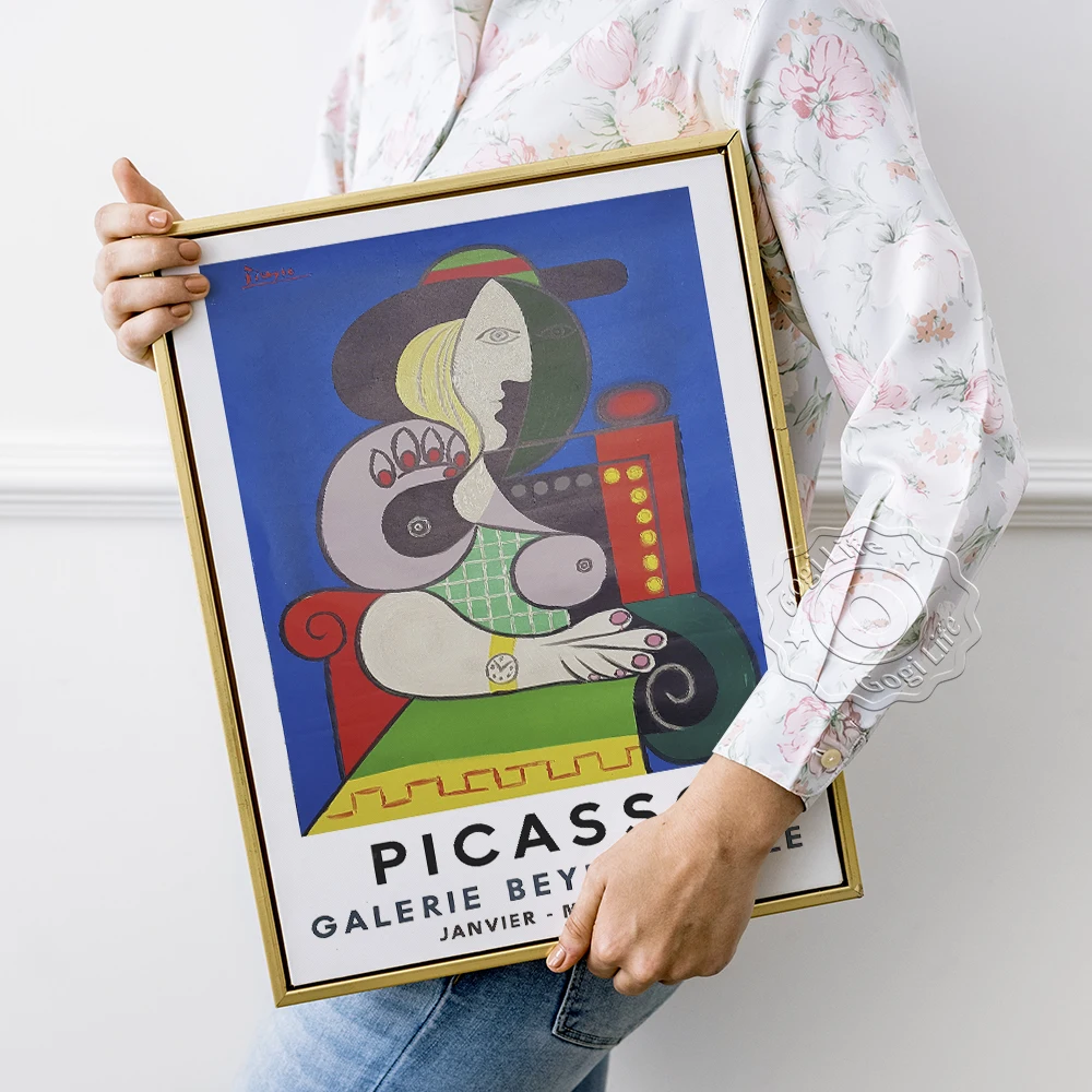 Pablo Picasso Exhibition Museum Poster, Woman Sitting With A Wristwatch Abstract Canvas Painting, Surrealism Living Room Decor
Pablo Picasso Exhibition Museum Poster, Woman Sitting With A Wristwatch Abstract Canvas Painting, Surrealism Living Room Decor