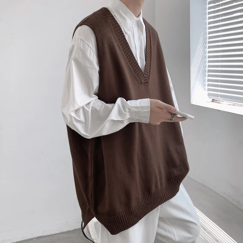 Autumn Sweater Vest Men's Fashion Retro Casual Knitted Pullover Men Wild Loose Korean Knitting Sweaters Mens Clothes M-2XL
Autumn Sweater Vest Men's Fashion Retro Casual Knitted Pullover Men Wild Loose Korean Knitting Sweaters Mens Clothes M-2XL