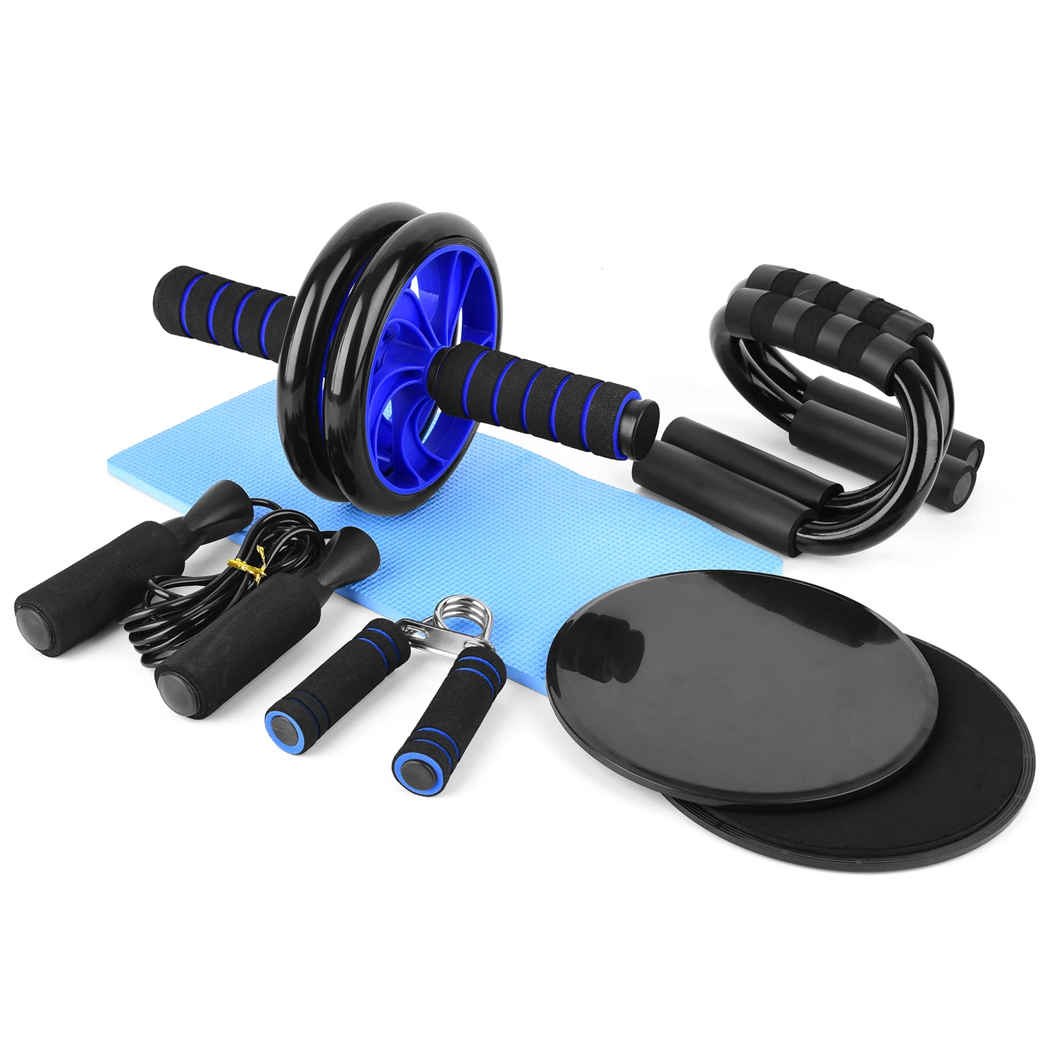 8 PCS AB Roller Abdominal Roller Wheel Knee Pad Push up Bars Disc Core Slider Jump Rope Hand Gripper Kit for Home Gym Fitness
8 PCS AB Roller Abdominal Roller Wheel Knee Pad Push up Bars Disc Core Slider Jump Rope Hand Gripper Kit for Home Gym Fitness