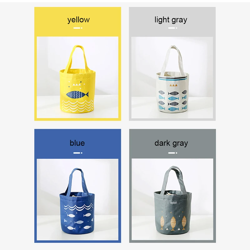 BONAMIE Bucket Drawstring Lunch Bag For Women Fish Pattern Thermal Insulated Cooler Bag Milk Bottle Insulation Bag Pouch
BONAMIE Bucket Drawstring Lunch Bag For Women Fish Pattern Thermal Insulated Cooler Bag Milk Bottle Insulation Bag Pouch