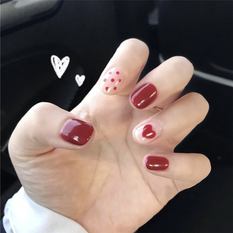 Crystal Cherry Fake Nails Press On False Nails with Design Set Full Cover Artificial Short Nail Stickers Finished Nail Stickers
Crystal Cherry Fake Nails Press On False Nails with Design Set Full Cover Artificial Short Nail Stickers Finished Nail Stickers