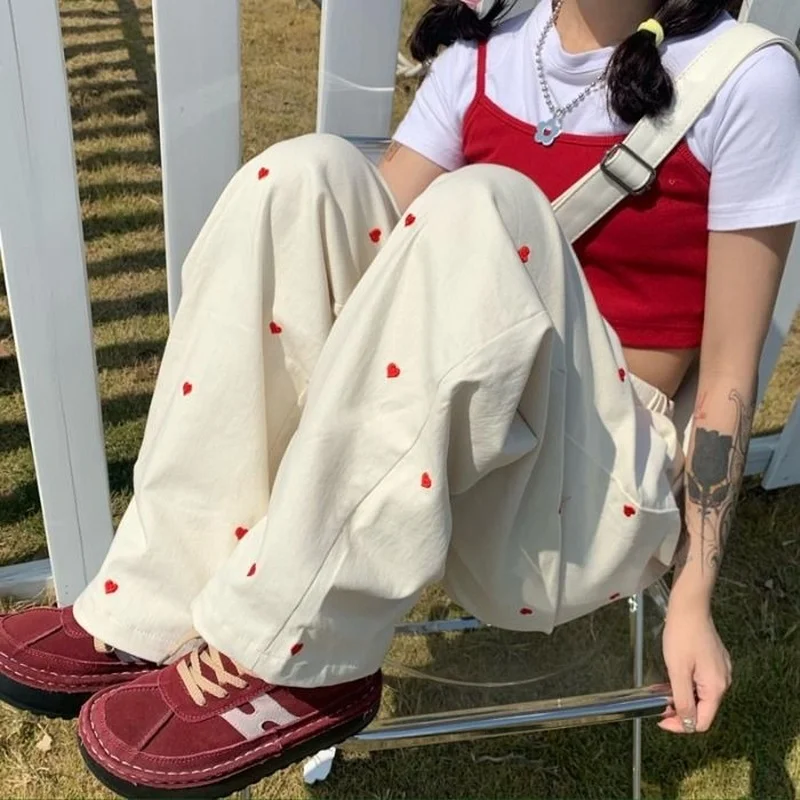 FAKUNTN Women Sports Korean Style Pants Cute Wide Leg Pants Fashion Love Print Jokers Trousers Female Harajuku Sweatpants Beige
FAKUNTN Women Sports Korean Style Pants Cute Wide Leg Pants Fashion Love Print Jokers Trousers Female Harajuku Sweatpants Beige