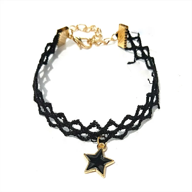 Korean Trend Black Pentagram Pendant Bracelet Elegant Creative Black Flannel Bracelet Accessories Fashion Lady Party Jewelry
Korean Trend Black Pentagram Pendant Bracelet Elegant Creative Black Flannel Bracelet Accessories Fashion Lady Party Jewelry