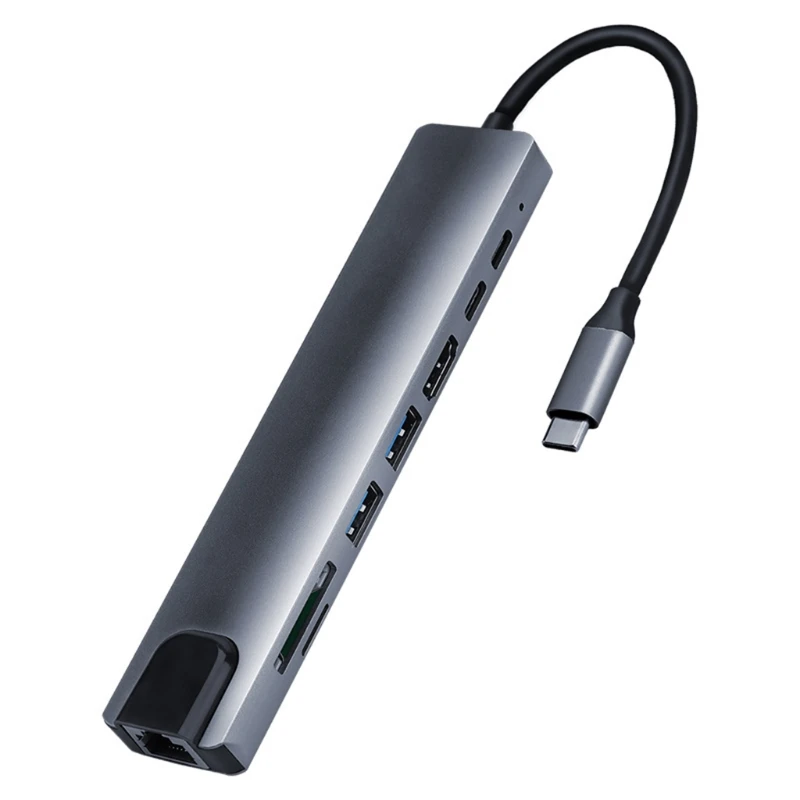 Многофункциональная док-станция 8-в-1 с портом USB Type-C и кардридером SD/TF 65 Вт
Многофункциональная док-станция 8-в-1 с портом USB Type-C и кардридером SD/TF 65 Вт
