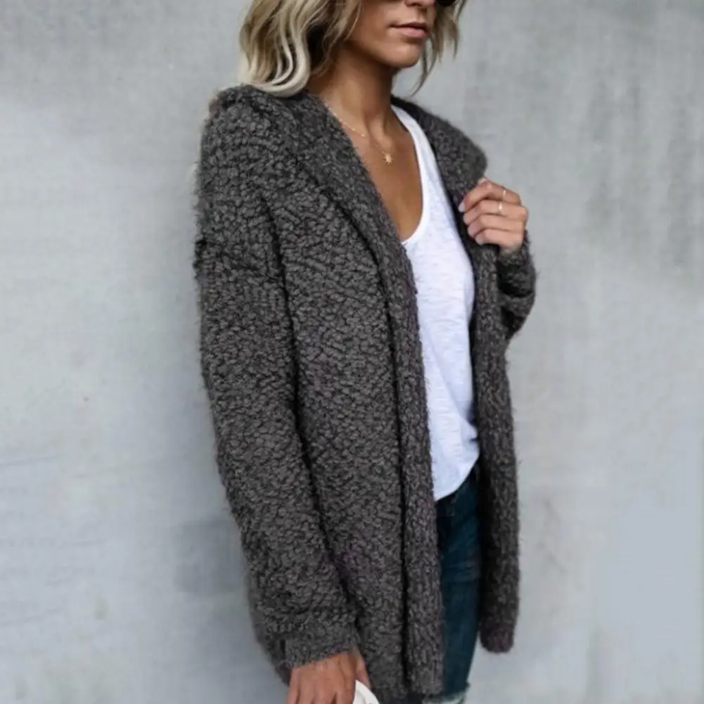 Coats Women Cardigan Loose Solid Color Hooded Cardigan Long Sleeve Open Front Knitted Outwear Loose Warm Hooded
Coats Women Cardigan Loose Solid Color Hooded Cardigan Long Sleeve Open Front Knitted Outwear Loose Warm Hooded