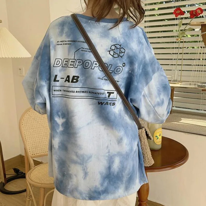 No Hat Hoodies Loose Letter Pattern Tie-dye Sweatshirts Women Korean All-match Stylish Street-wear Female Casual Trendy Simple
No Hat Hoodies Loose Letter Pattern Tie-dye Sweatshirts Women Korean All-match Stylish Street-wear Female Casual Trendy Simple