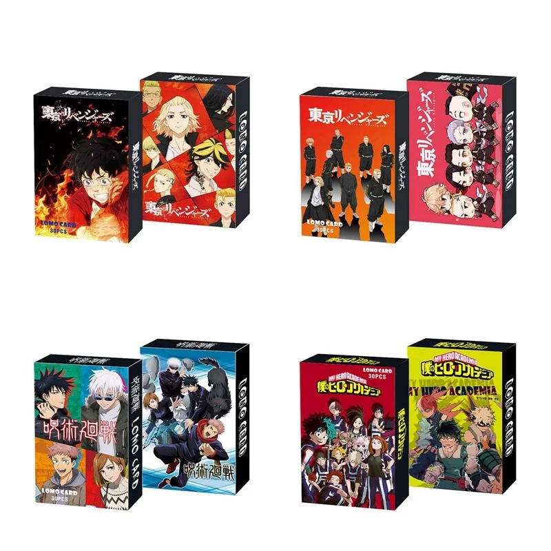 30Pcs/set Anime Tokyo Revengers Jujutsu Kaisen Figures Characters Photocars Paper Lomo Cards For Anime Lover Gift
30Pcs/set Anime Tokyo Revengers Jujutsu Kaisen Figures Characters Photocars Paper Lomo Cards For Anime Lover Gift