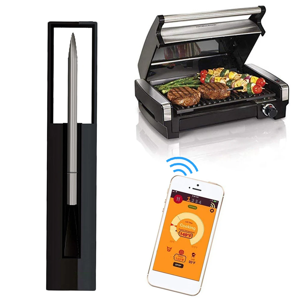 Wireless Smart Kitchen Food Meat Bluetooth Thermometer for Oven BBQ Grill Probe Digital Thermometer Waterproof Probe
Wireless Smart Kitchen Food Meat Bluetooth Thermometer for Oven BBQ Grill Probe Digital Thermometer Waterproof Probe