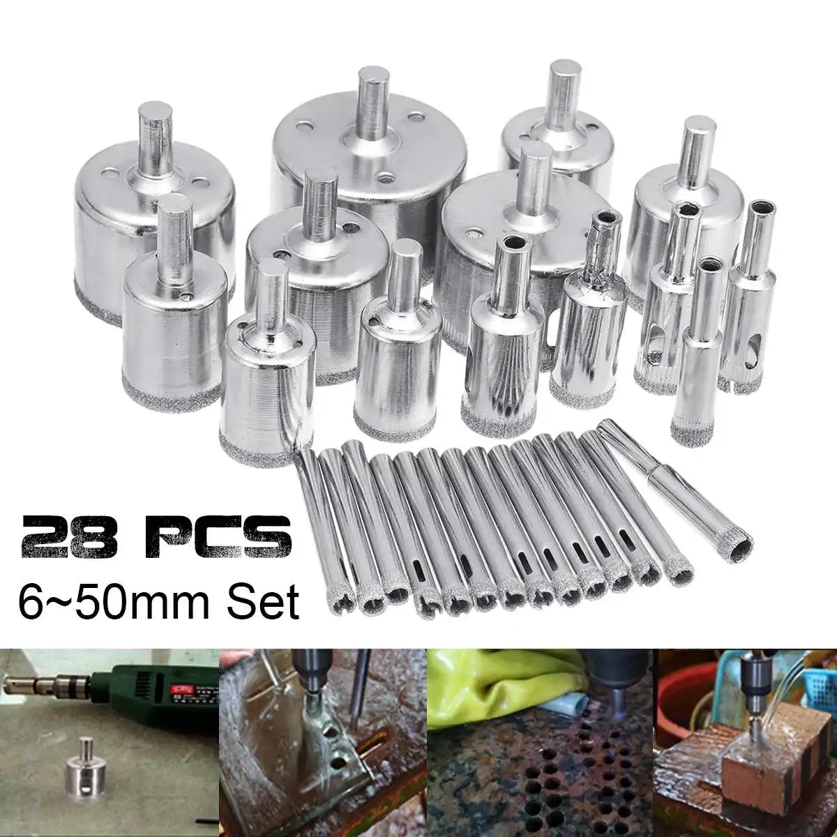 Алмазное кольцевое сверло, 6-50 мм, 6/8/10/12/14/16/18/20/22/25/28/30/28 шт. 35/40/45/50 мм
Алмазное кольцевое сверло, 6-50 мм, 6/8/10/12/14/16/18/20/22/25/28/30/28 шт. 35/40/45/50 мм