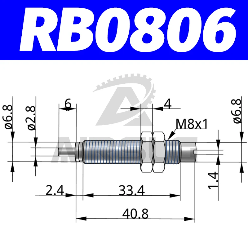 Пневматический гидравлический амортизатор AIRSLG RB0806
Пневматический гидравлический амортизатор AIRSLG RB0806