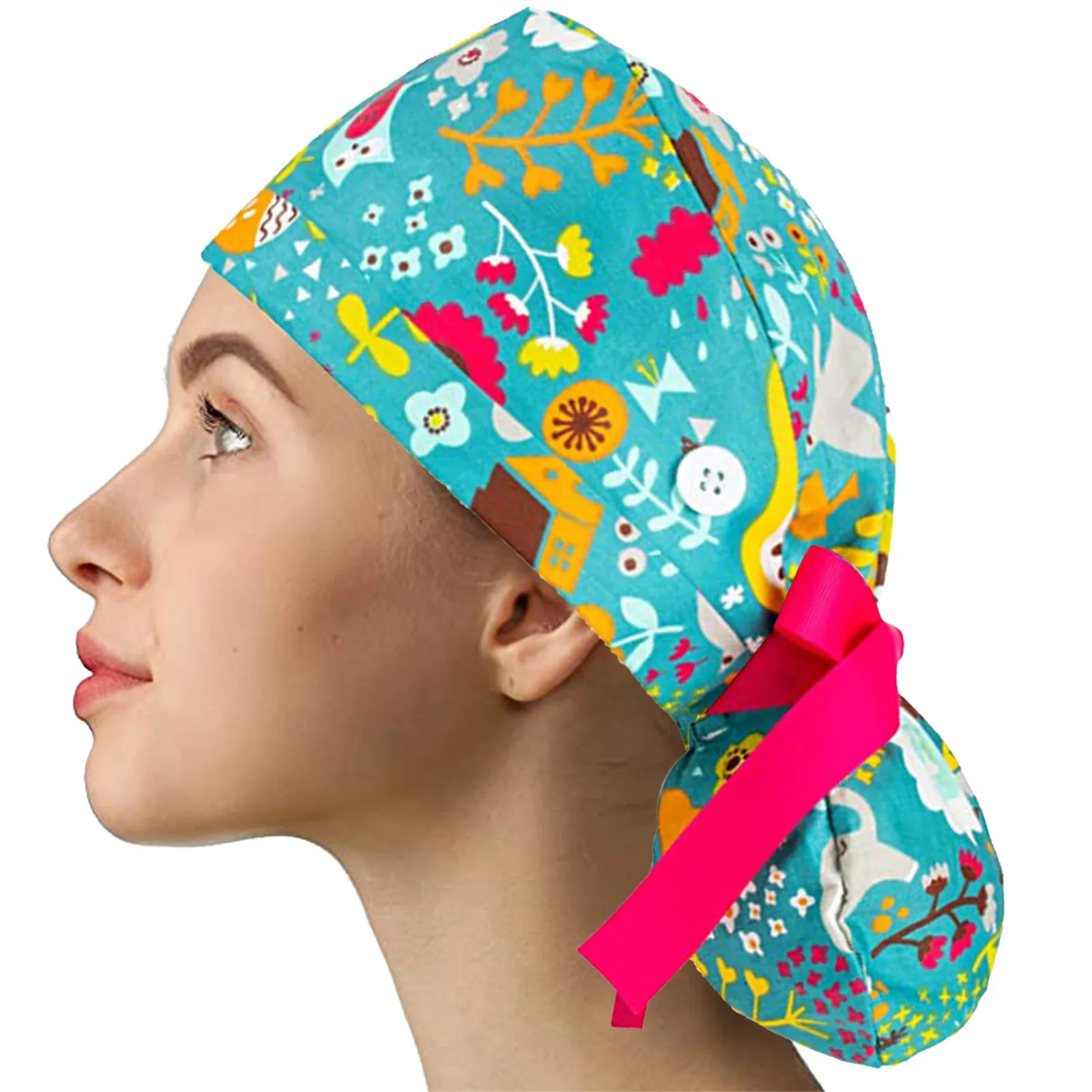 Scrub Cap With Buttons Bouffant Hat With Sweatband For Womens And Mens
Scrub Cap With Buttons Bouffant Hat With Sweatband For Womens And Mens