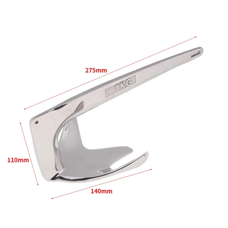 Stainless Steel Delta Style Bruce Claw Boat Anchor 2.2Lbs(1Kg) with Marine Grade Stainless Steel 316 Deck Plate
Stainless Steel Delta Style Bruce Claw Boat Anchor 2.2Lbs(1Kg) with Marine Grade Stainless Steel 316 Deck Plate