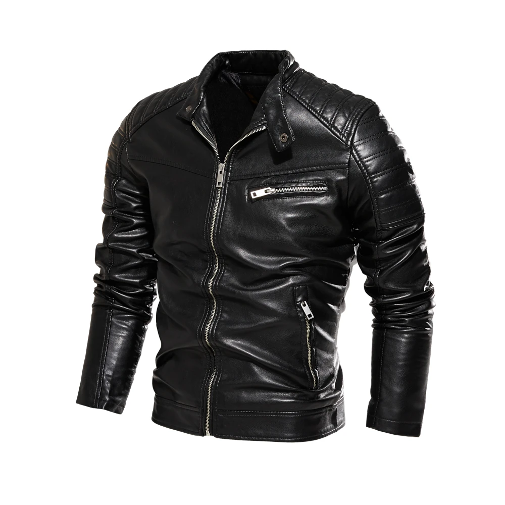 2021 Autumn Winter Leather Jacket Men Fleece Motorcycle PU Leather Jacket Male Stand Collar Casual Windbreaker Slim Fit Coat 145
2021 Autumn Winter Leather Jacket Men Fleece Motorcycle PU Leather Jacket Male Stand Collar Casual Windbreaker Slim Fit Coat 145