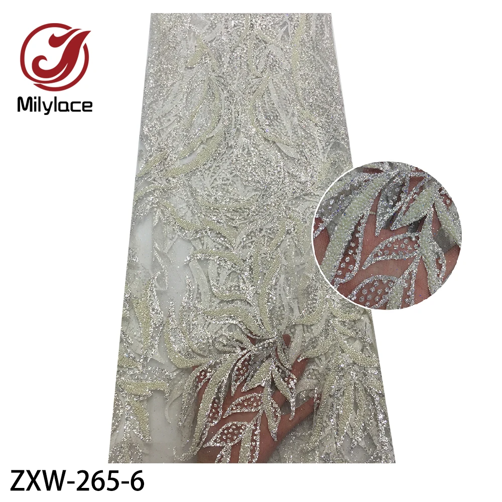Milylace New African Beaded Lace Fabric High Quality Nigerian Tulle Lace French Net Lace with Beads for Dress ZXW-265
Milylace New African Beaded Lace Fabric High Quality Nigerian Tulle Lace French Net Lace with Beads for Dress ZXW-265