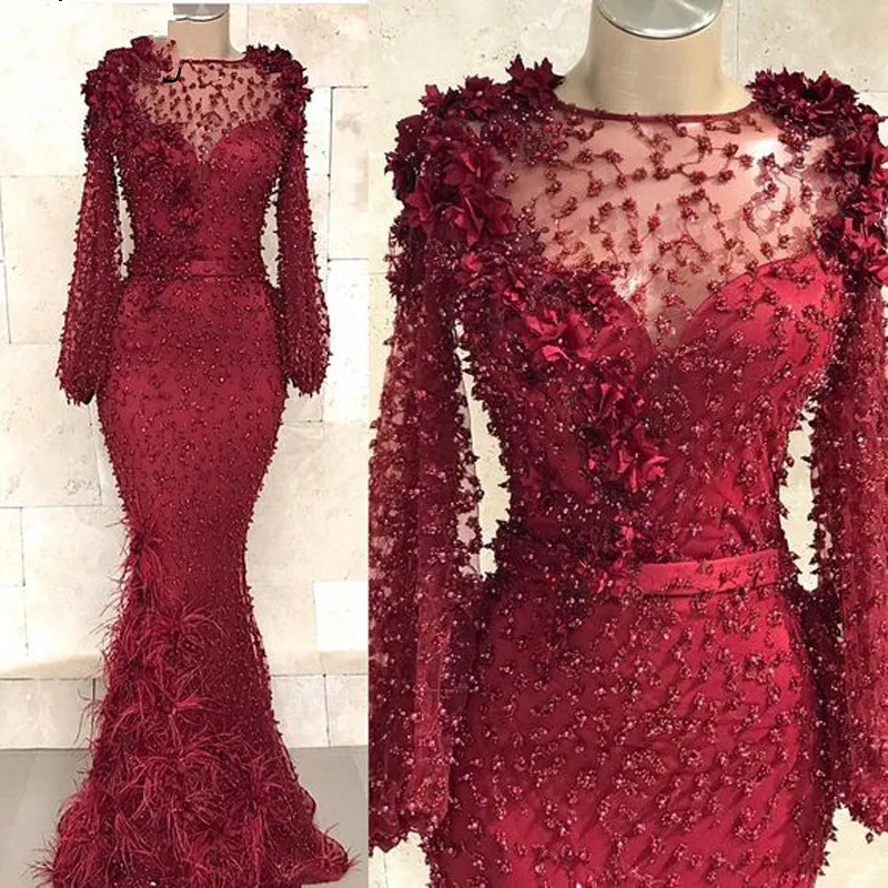 Custom Arabic Evening Gown With Sleeves Feather robe de soiree vestido de festa Slay Queen Party Dresses Bead Prom Gowns Floral
Custom Arabic Evening Gown With Sleeves Feather robe de soiree vestido de festa Slay Queen Party Dresses Bead Prom Gowns Floral