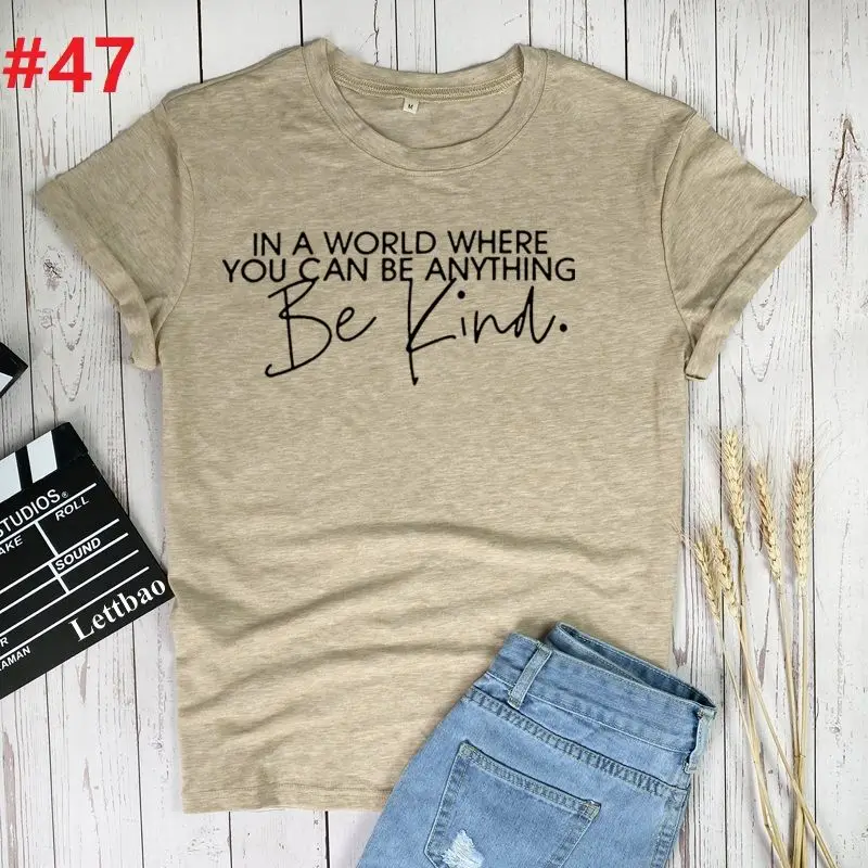 Be Kind Women Graphic T-shirt Female Print Graphic Tees Print Letters Ladies Casual Camisas Mujer Womens Tumblr Tee T-shirt
Be Kind Women Graphic T-shirt Female Print Graphic Tees Print Letters Ladies Casual Camisas Mujer Womens Tumblr Tee T-shirt