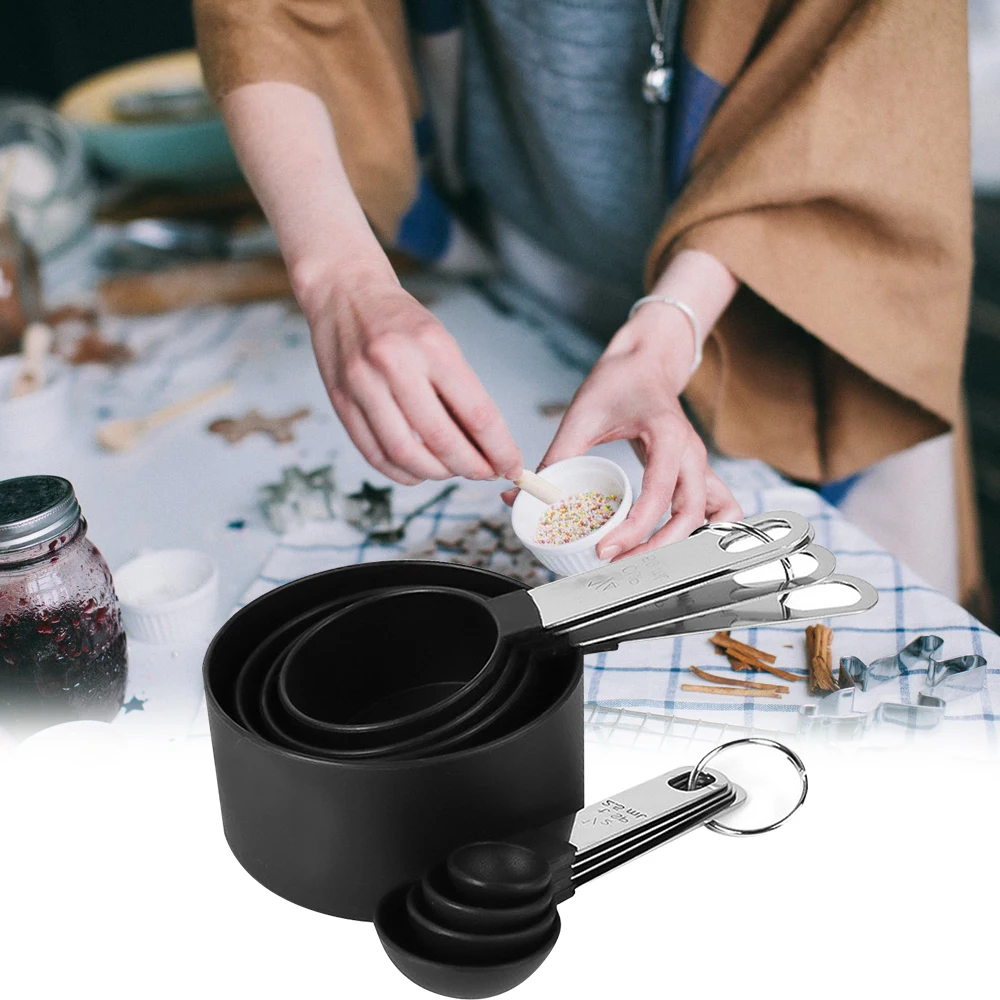 8Pcs/Set Baking Accessories Multi Purpose Measuring Tools Stainless Steel Handle Spoons Cup PP Kitchen Gadgets Black Color
8Pcs/Set Baking Accessories Multi Purpose Measuring Tools Stainless Steel Handle Spoons Cup PP Kitchen Gadgets Black Color