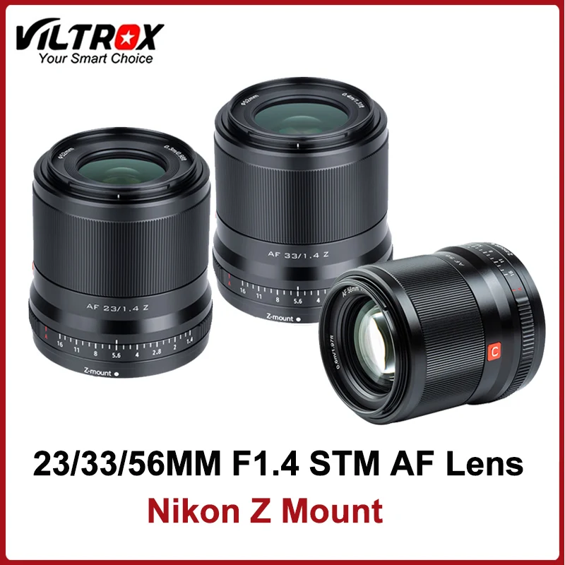 

VILTROX 23mm 33mm 56mm F1.4 AF Lens Large Aperture APS-C Lens for Nikon Z Mount Mirrorless Camera Z fc Z50 Z5 Z6 Z6 II Z7 Z7 II