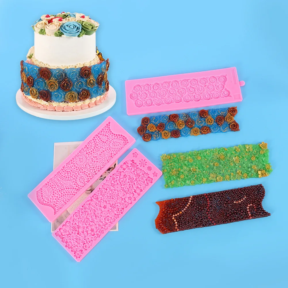 Fondant Flower Small Flower Border Lace Mold Imitation Pearl Pattern Rose Flower Cake Border Decoration Mold Chocolate Mold
Fondant Flower Small Flower Border Lace Mold Imitation Pearl Pattern Rose Flower Cake Border Decoration Mold Chocolate Mold