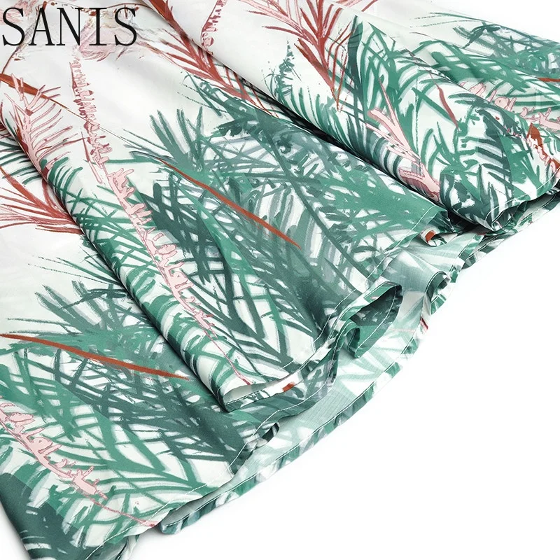 Sanis Fashion Designer dress Summer Women's Dress V-neck Belt Floral print Short sleeve vintage Party Midi Dress
Sanis Fashion Designer dress Summer Women's Dress V-neck Belt Floral print Short sleeve vintage Party Midi Dress