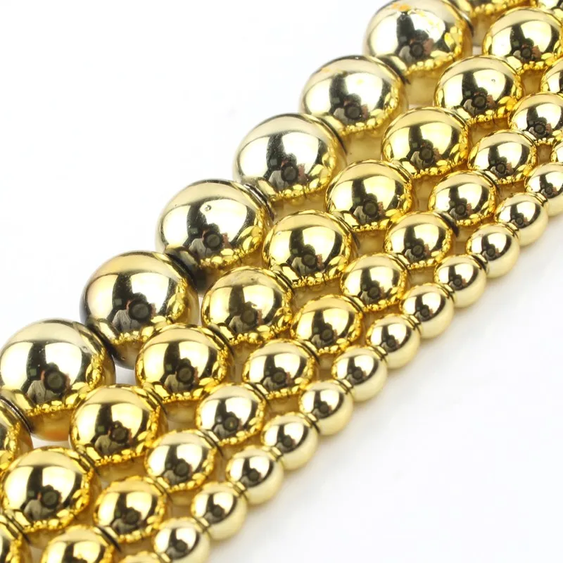 Gold Color Round Natural Hematite Stone Loose Beads for Jewelry Making DIY Charm Bracelet Necklace 15inch 3/4/6/8/10mm Wholesale
Gold Color Round Natural Hematite Stone Loose Beads for Jewelry Making DIY Charm Bracelet Necklace 15inch 3/4/6/8/10mm Wholesale
