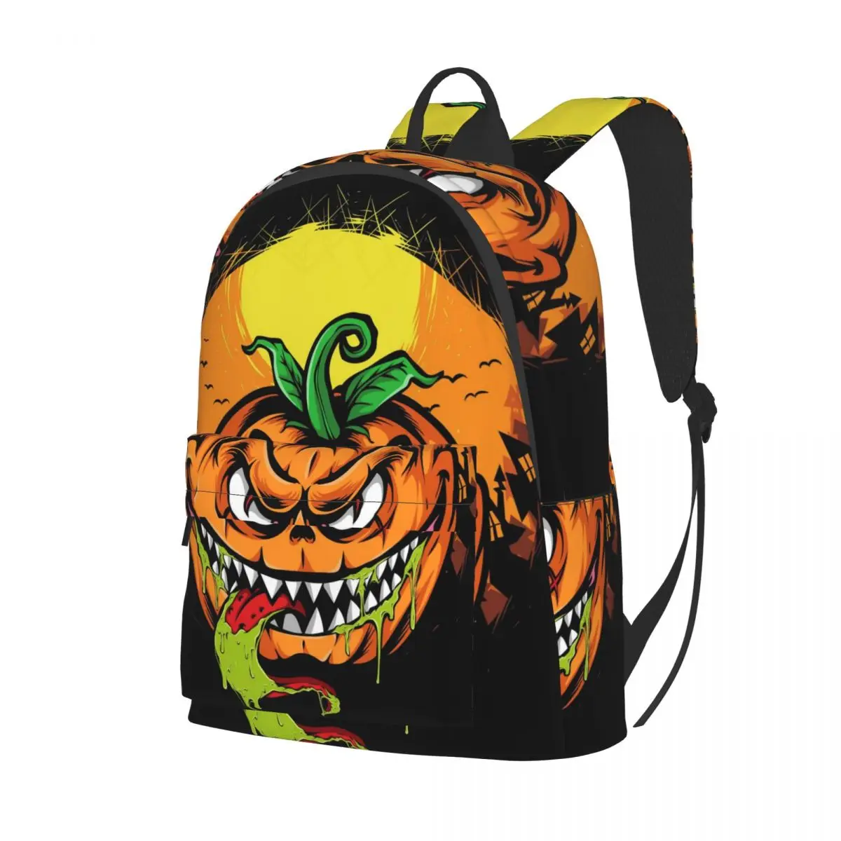 Школьная сумка для колледжа, повседневная сумка для книг в виде тыквы монстра для подростков, дорожная сумка через плечо 
Школьная сумка для колледжа, повседневная сумка для книг в виде тыквы монстра для подростков, дорожная сумка через плечо