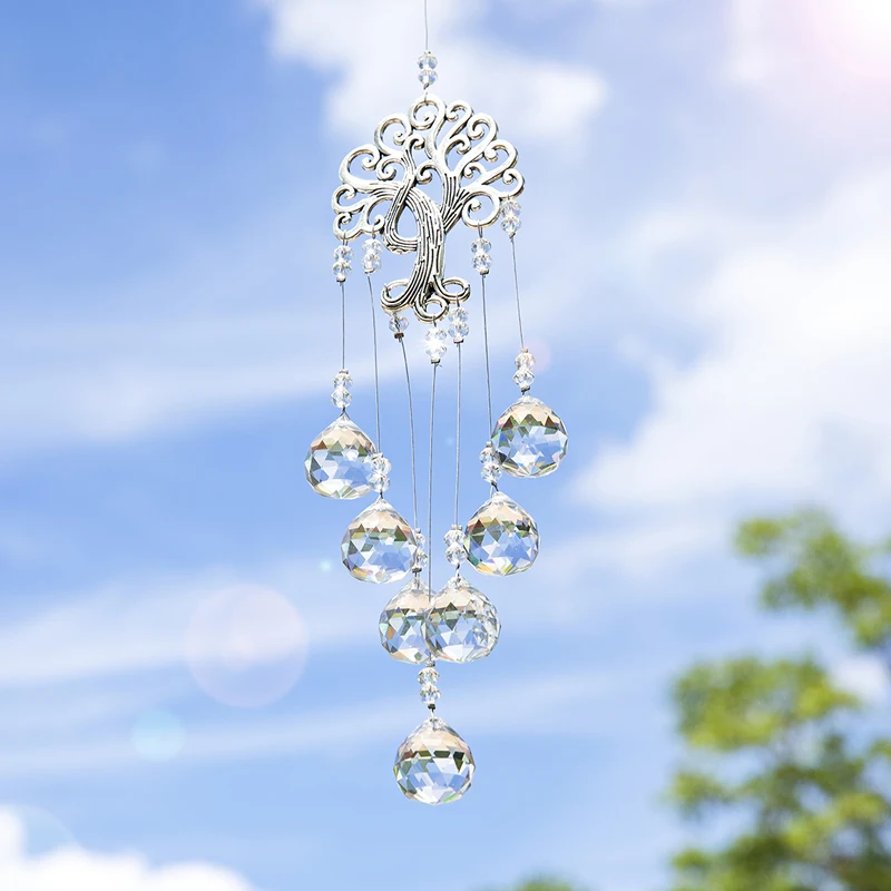 Hanging Crystal Suncatcher with Crystal Ball Prism Rainbow Maker Tree of Life Decor for Garden Outdoor Home Kids Room Window
Hanging Crystal Suncatcher with Crystal Ball Prism Rainbow Maker Tree of Life Decor for Garden Outdoor Home Kids Room Window