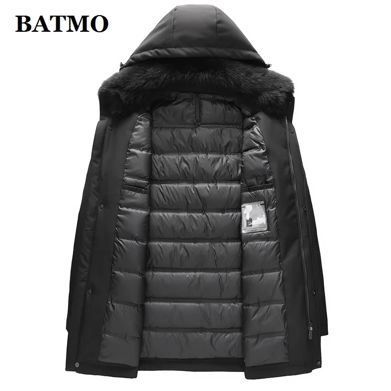 Новое поступление 2021, зимние куртки BATMO с капюшоном из 90% белого утиного пуха, мужские парки с воротником из лисьего меха, пальто большого размера, искусственная кожа 26803
Новое поступление 2021, зимние куртки BATMO с капюшоном из 90% белого утиного пуха, мужские парки с воротником из лисьего меха, пальто большого размера, искусственная кожа 26803