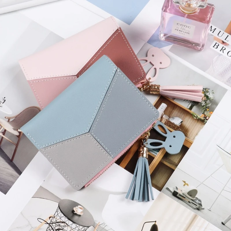 D0UD Women PU Leather Short Wallet Patchwork Clutch Card Holder Lady Zipper Purse Handbag
D0UD Women PU Leather Short Wallet Patchwork Clutch Card Holder Lady Zipper Purse Handbag