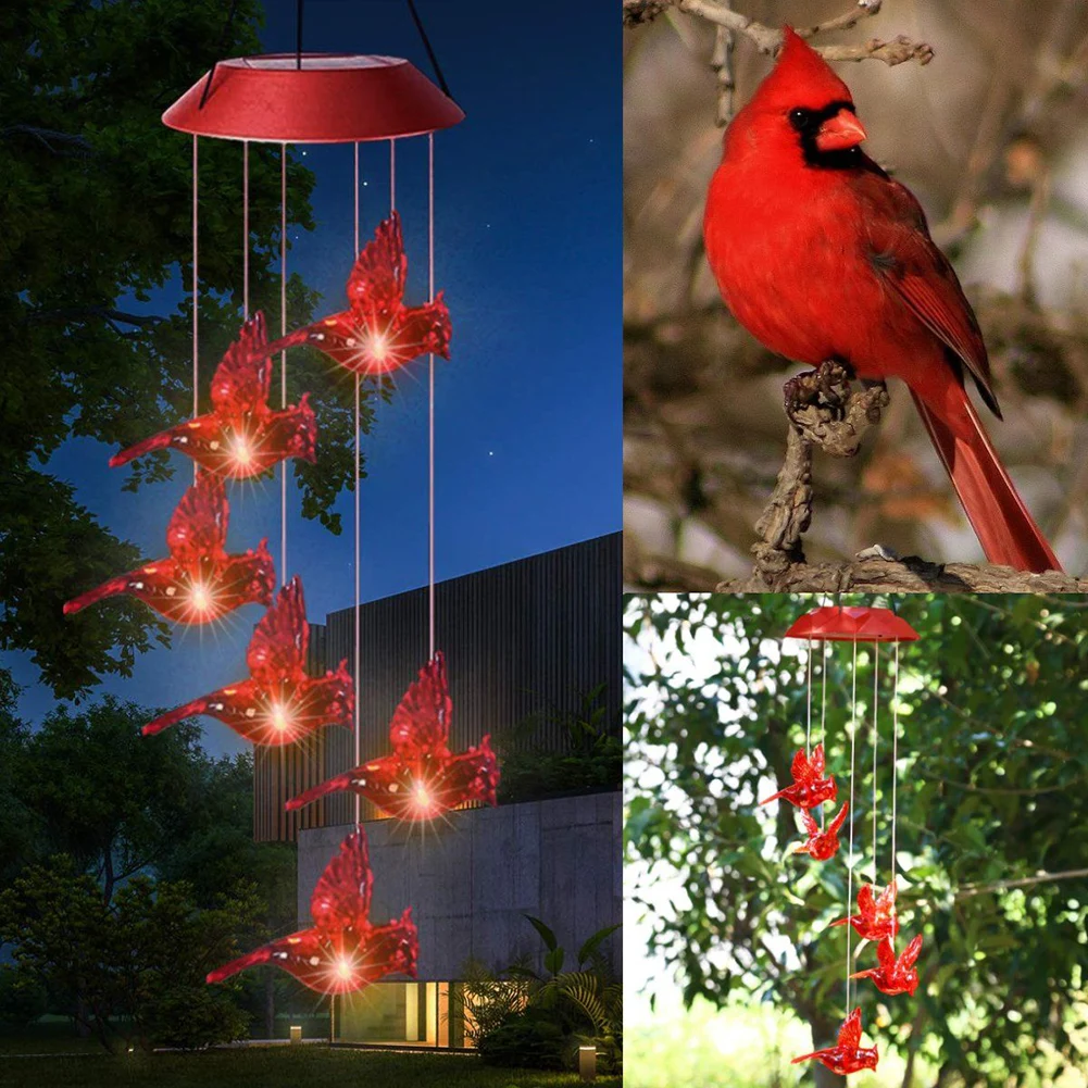 LED Wind Chime Solar Power Color Changing Wind Chime Garden Hanging Bells Waterproof Decoration Hummingbird For Patio Yard
LED Wind Chime Solar Power Color Changing Wind Chime Garden Hanging Bells Waterproof Decoration Hummingbird For Patio Yard