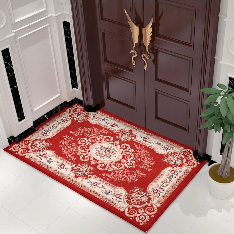 

European Vintage Jacquard Floor Carpet Non-slip Carpet Multi-size Decoration Water absorption fabric Floor Mat Room carpe