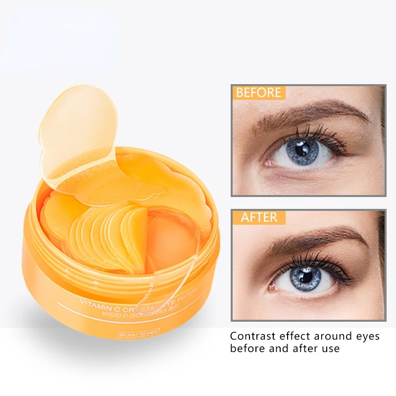 

Vitamin C Crystal Collagen Repair Eye Patches Reduce Remove Dark CirclesFine Lines Eye Mask Moisturizer Eye Skin Care