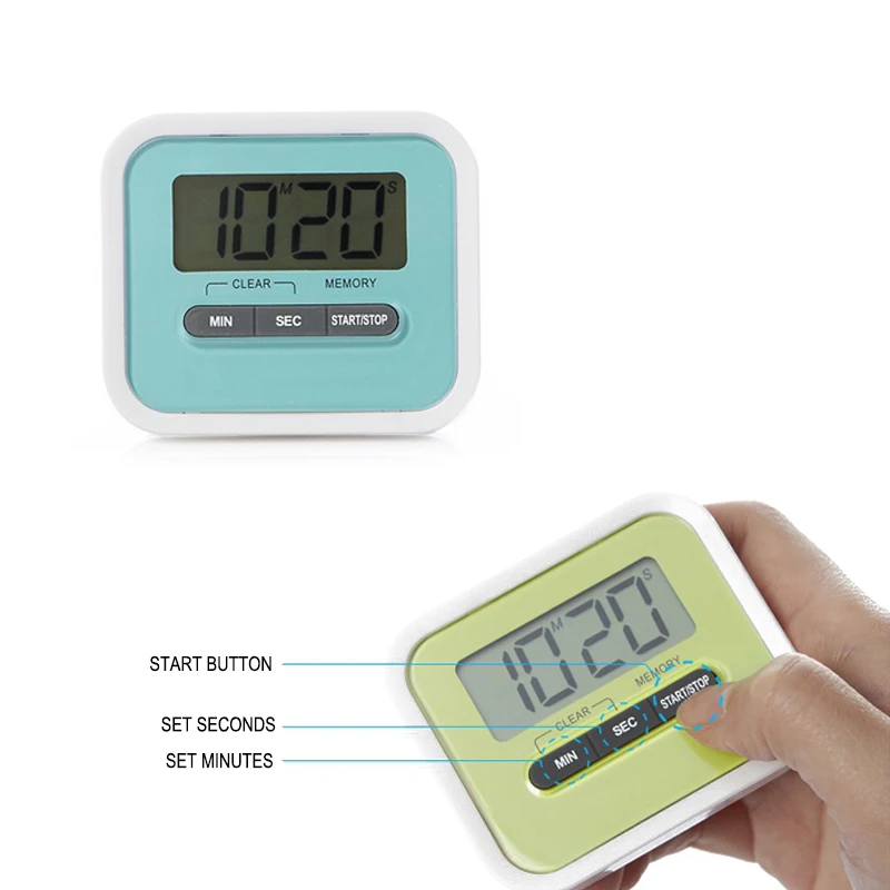 Kitchen Digital Timer Magnetic Backing Stand LCD Display For Cooking Baking Sports Games Electronic Countdown
Kitchen Digital Timer Magnetic Backing Stand LCD Display For Cooking Baking Sports Games Electronic Countdown