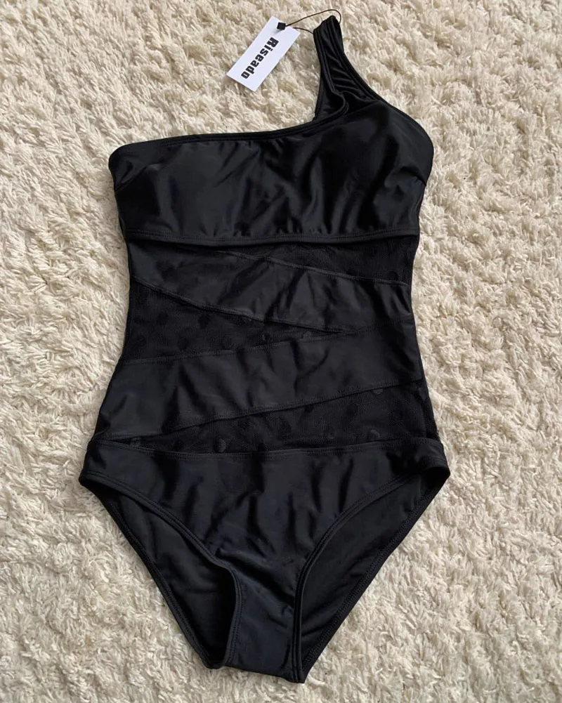 Riseado One Shoulder One Piece Swimsuit 2021 Sexy Swimwear Women Bandeau Beach Wear Mesh Swim Suits Black Dot Beachwear
Riseado One Shoulder One Piece Swimsuit 2021 Sexy Swimwear Women Bandeau Beach Wear Mesh Swim Suits Black Dot Beachwear