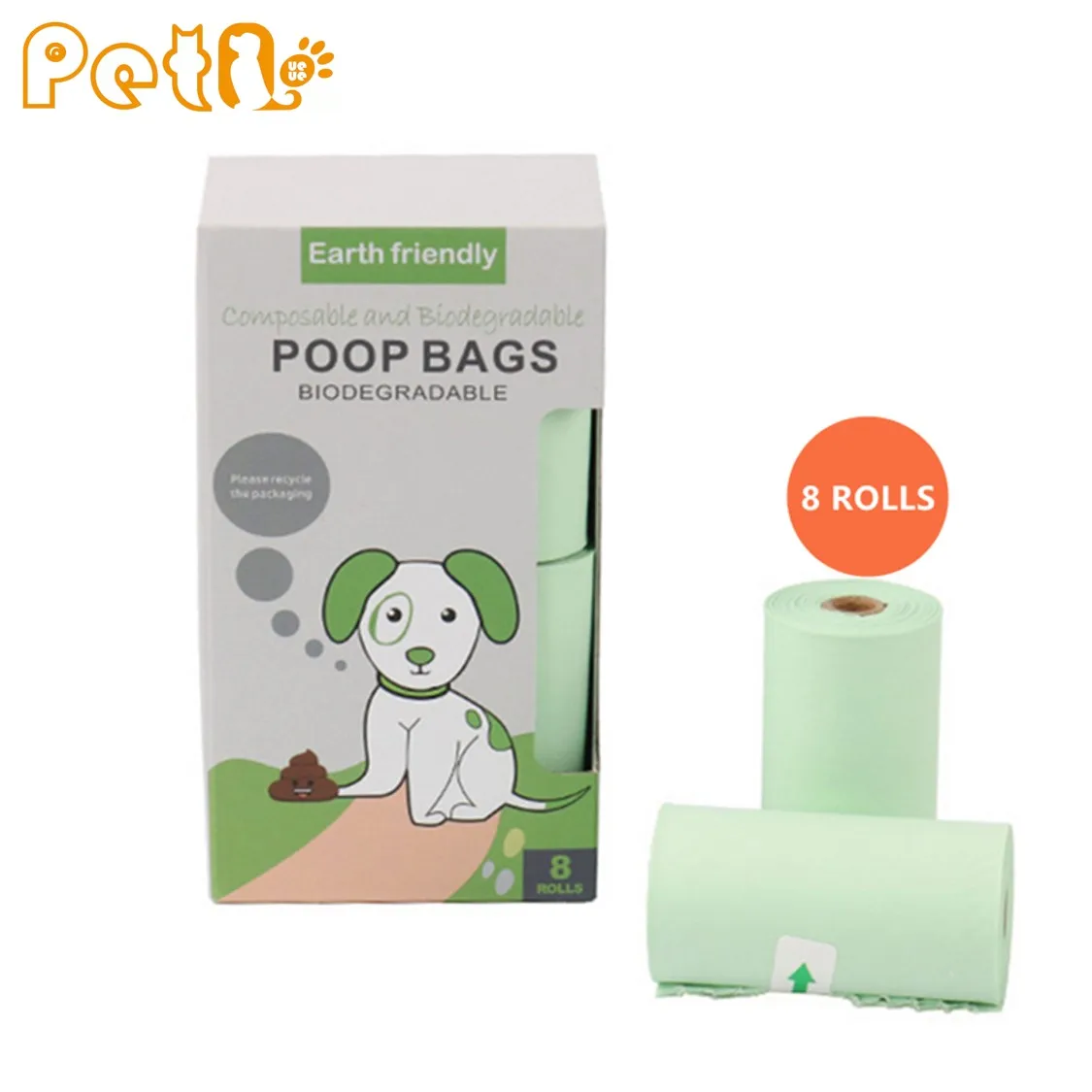 PetQueue Pet Poop Bag 8 Rolls Eco Friendly Corn Starch Fully Biodegradable Garbage Bag Compostable Pet Dog Cat Poop Bags
PetQueue Pet Poop Bag 8 Rolls Eco Friendly Corn Starch Fully Biodegradable Garbage Bag Compostable Pet Dog Cat Poop Bags