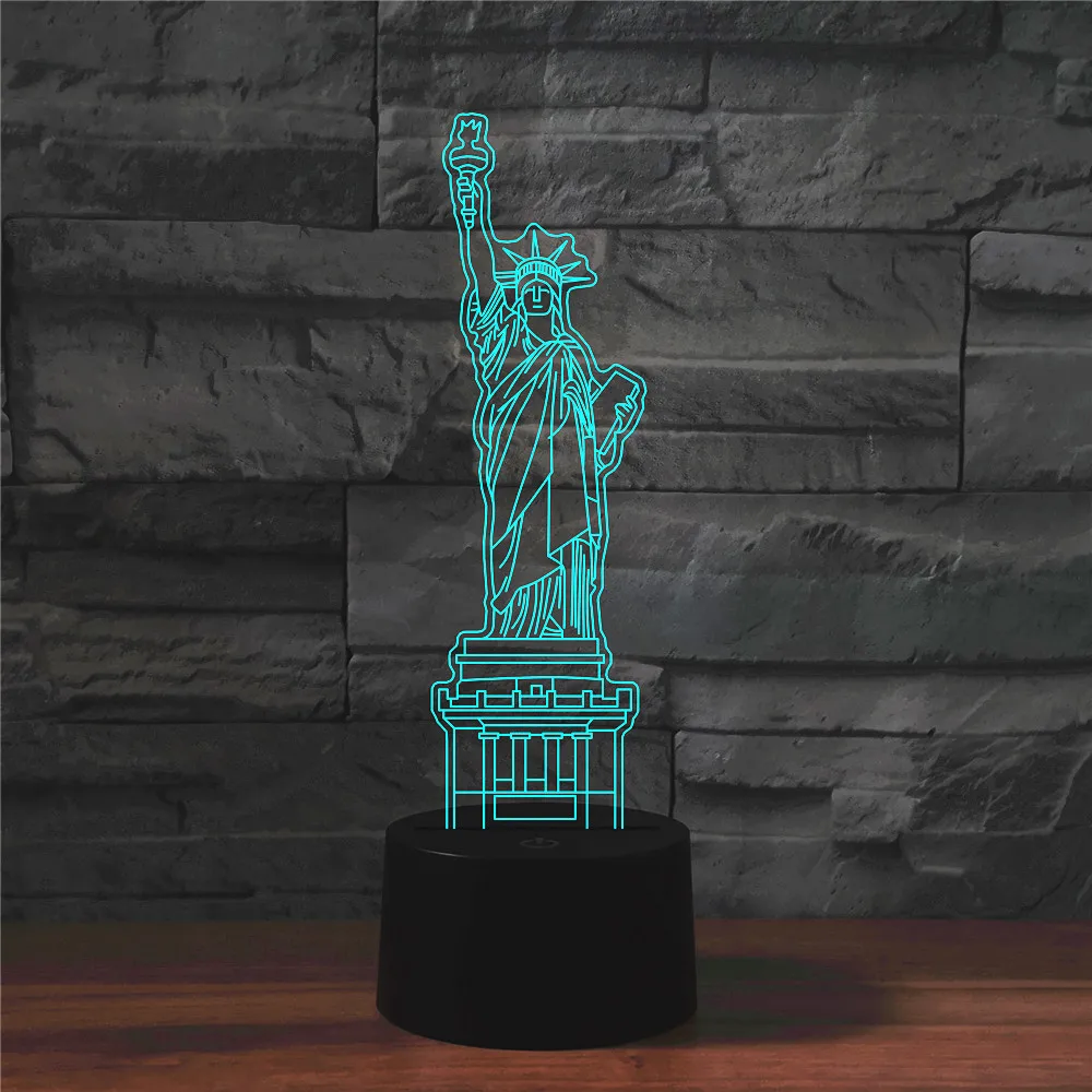 7 Цвета Статуэтка Модель свободы 3D ночной Светильник USB LED Настольная лампа для дома, спальни, рядом с Декор лучший подарок для детей
7 Цвета Статуэтка Модель свободы 3D ночной Светильник USB LED Настольная лампа для дома, спальни, рядом с Декор лучший подарок для детей