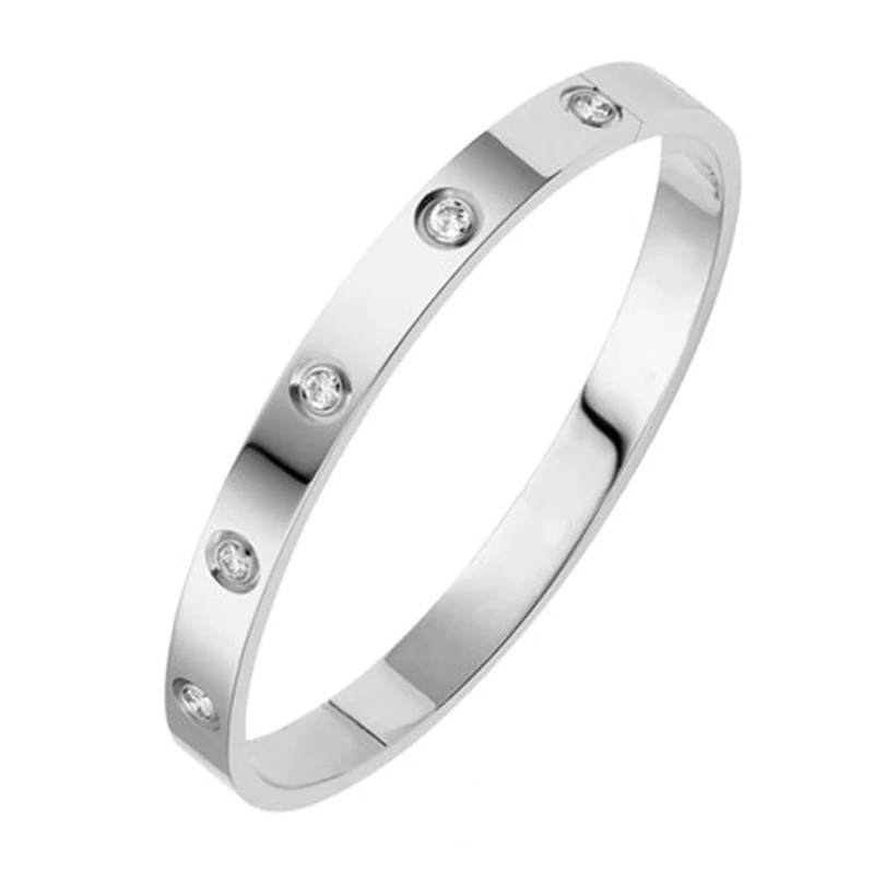 New Fashion Classic Lover Bracelets For Women Rose Gold Silver Color Rhinestone Bracelet Cuff Simple Trendy Jewelry Gift
New Fashion Classic Lover Bracelets For Women Rose Gold Silver Color Rhinestone Bracelet Cuff Simple Trendy Jewelry Gift