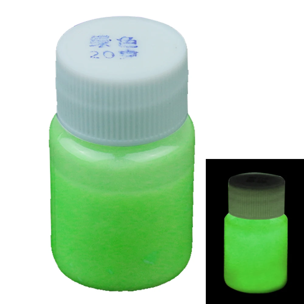 20g на бутылку зеленый цвет Noctilucent порошок световой Краски флуоресцентный DIY
