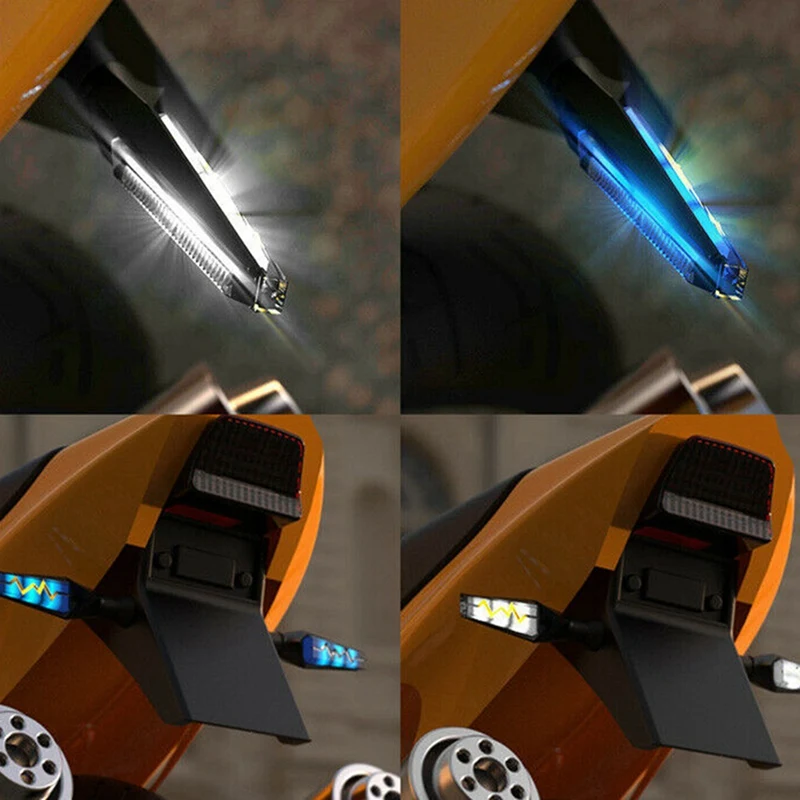 2PCS LED Motorcycle Turn Signals Light Tail Flasher Flowing Water Blinker IP68 Motorcycle Flashing Lights 
2PCS LED Motorcycle Turn Signals Light Tail Flasher Flowing Water Blinker IP68 Motorcycle Flashing Lights