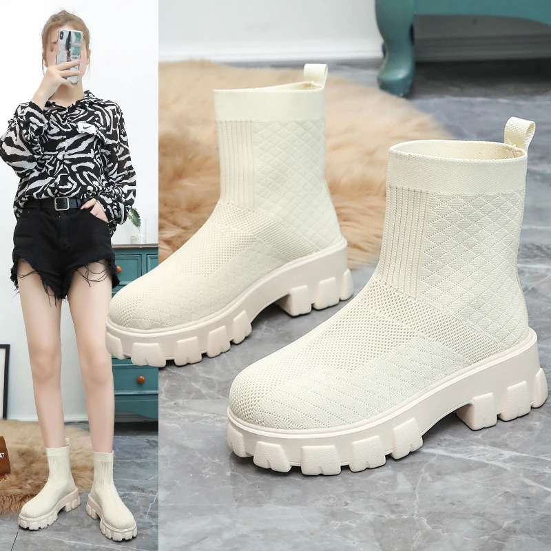 Women Platform Sock Boots 2021 Summer Autumn Ladies Breathable Short Ankle Boots Female Mid Heels Woman Comfort Shoes Plus Size
Women Platform Sock Boots 2021 Summer Autumn Ladies Breathable Short Ankle Boots Female Mid Heels Woman Comfort Shoes Plus Size