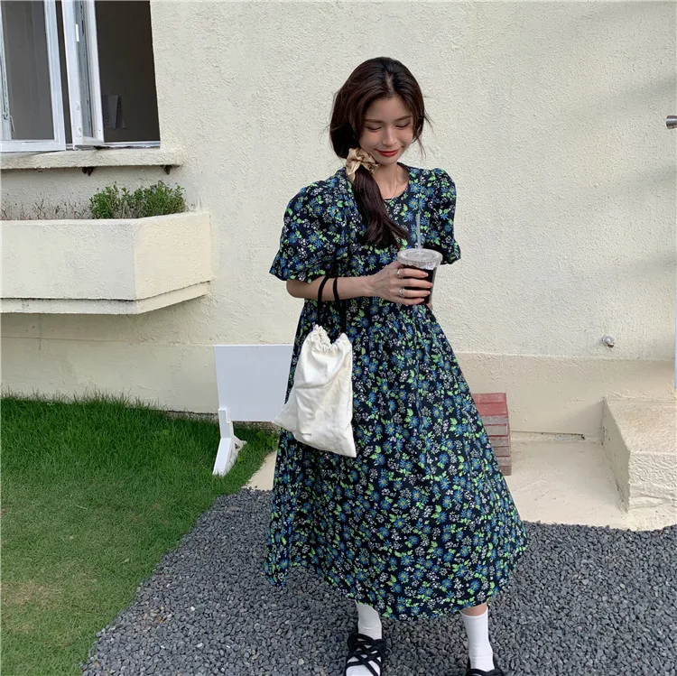 2021 Fashion Women Kawaii Puff Sleeve Loose Print Dress Vintage A-line Beach Holiday Korean Clothes
2021 Fashion Women Kawaii Puff Sleeve Loose Print Dress Vintage A-line Beach Holiday Korean Clothes