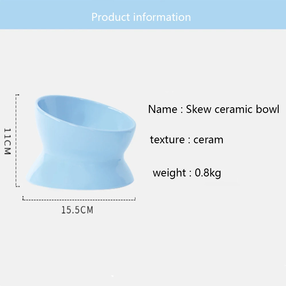 Pet Feeding Water Bowl Ceramic Pet Bowl Non-slip Food Bowl With Protection Cervical Cat Bowl A Bowl With A Diagonal Mouth
Pet Feeding Water Bowl Ceramic Pet Bowl Non-slip Food Bowl With Protection Cervical Cat Bowl A Bowl With A Diagonal Mouth