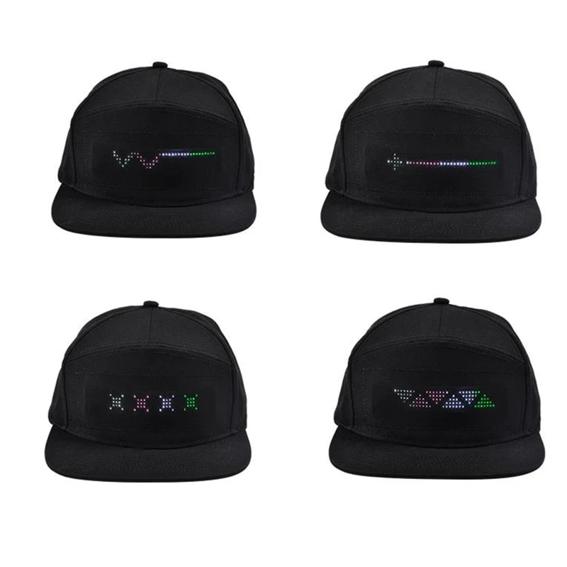 Men Women Bluetooth LED APP Controlled Baseball Hat Message Display Hip Hop Cap 50PF
Men Women Bluetooth LED APP Controlled Baseball Hat Message Display Hip Hop Cap 50PF